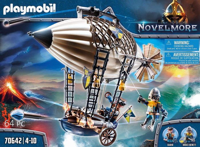 Playmobil Zeppelin Novelmore Dario DaVanci con Bruce Benett, cañones y accesorios