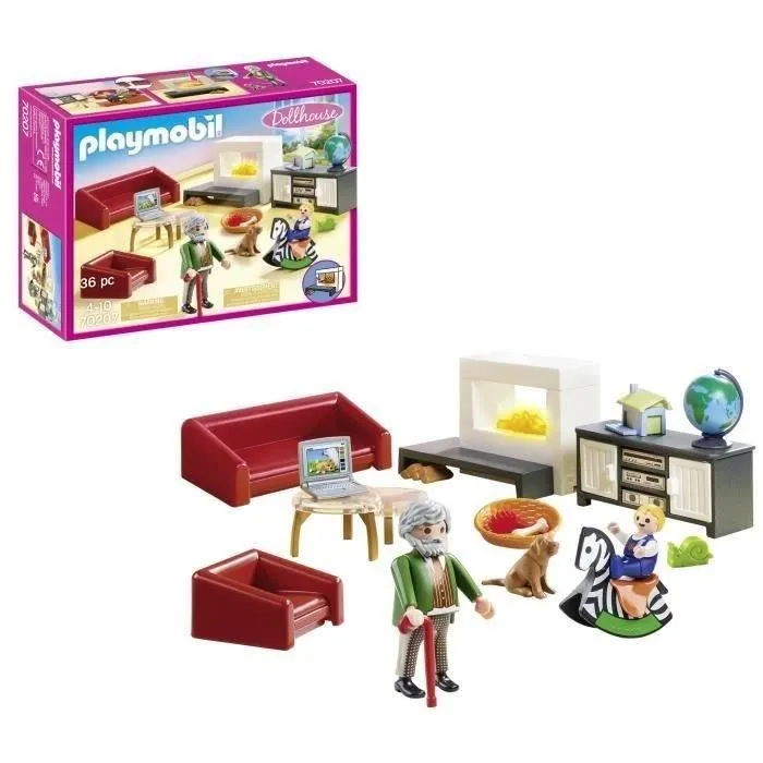 Playmobil 70207 Casa de Muñecas Salón con Chimenea Playmobil 70207 Casa de Muñecas Salón con Chimenea