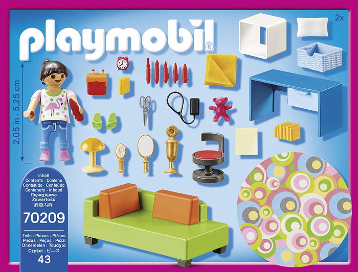 Playmobil Habitación Adolescente - Casa de Muñecas con Muebles y Figura, Juguete para Niños y Niñas de 4 Años o Más