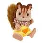 Sylvanian Families Familia de Ardillas Rojas 4 Personajes Articulados: Mamá, Papá, Hijo e Hija, Ropa Quita y Pon, A Partir de 3 Años