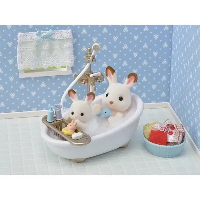 Sylvanian Families 5286 Baño Set con todo lo necesario para amueblar el baño