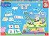 Educa Superpack 4 en 1 Peppa Pig - Juego de Asociación, Duos y 2 Puzzles, Edad 3-5 años