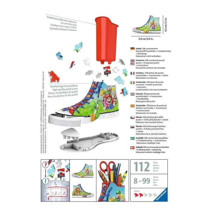 Ravensburger Puzzle 3D Sneaker Super Mario Ravensburger Puzzle 3D Sneaker Super Mario