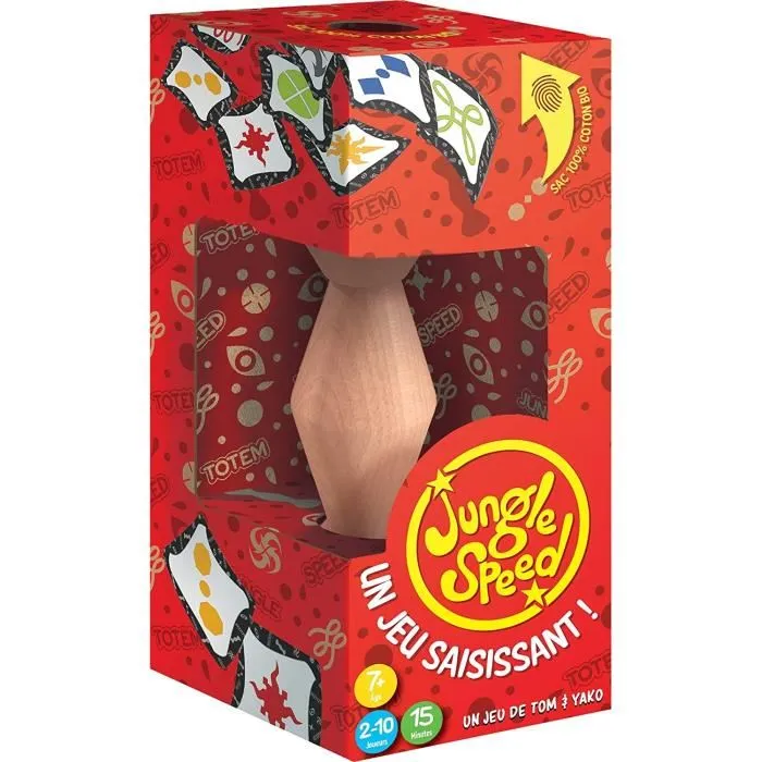 Asmodee Jungle Speed Edición Ecológica con Tótem de Madera y Bolsa de Algodón Orgánico Asmodee Jungle Speed Edición Ecológica con Tótem de Madera y Bolsa de Algodón Orgánico
