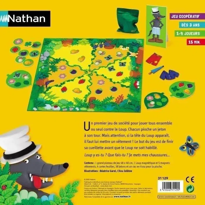 Nathan The Wolf Game Juego de Mesa Educativo Cooperativo para Niños a partir de 3 Años