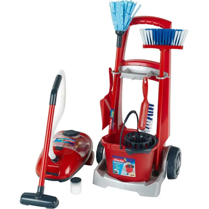 Klein Carro de limpieza con aspiradora Electrónica Realista para Niños a partir de 3 años
