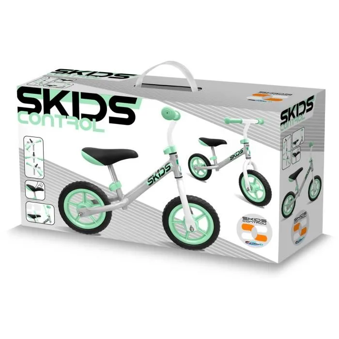 Aucune Patinete Gris y Turquesa para Aprender a Equilibrar con Rodamientos ABEC 5 y Sillín Ajustable