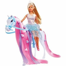 Simba Steffi Love Princesa y Caballo con Accesorios de Peluquería