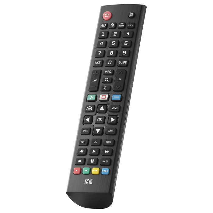 One For All URC 4911 - Mando a distancia sustituto universal por infrarrojos para televisor LG, color negro