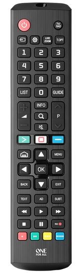 One For All URC4911 Mando a distancia de repuesto para LG TV