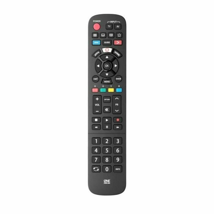 One For All URC4914 Mando a distancia de repuesto para TV Panasonic, Negro