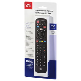 One For All URC4914 Mando a distancia de repuesto para TV Panasonic, Negro