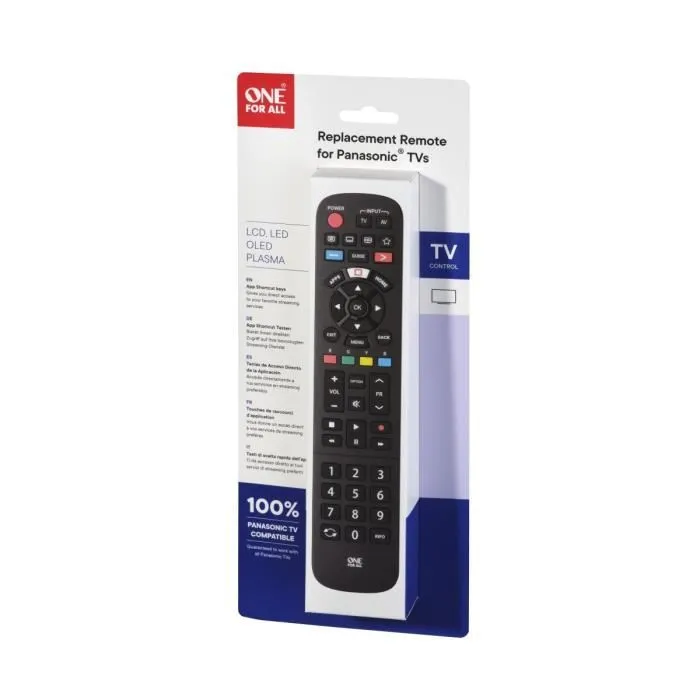 One For All URC4914 Mando a Distancia Universal para TV Panasonic - Compatible con Barras de Sonido - Netflix