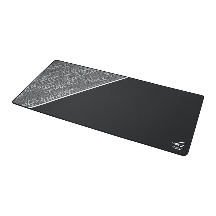 ASUS ROG Sheath BLK LTD Alfombrilla de Ratón para Juegos, Tela Caucho Base Antiderrapante Bordes Rematados Negro Gris Blanco 900x440x3mm
