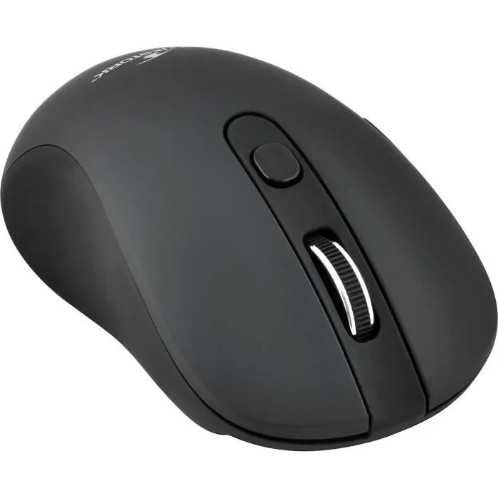 Bluestork Mouse Inalámbrico para Juegos 2.4 Ghz 6 Botones Negro Compatible con Mac y Windows
