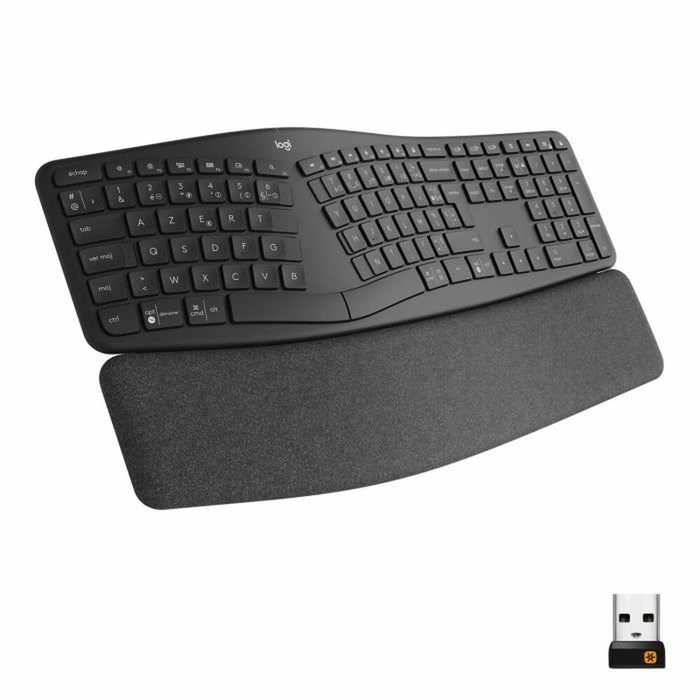 Logitech ERGO K860 Teclado Ergonómico Inalámbrico AZERTY Francés Grafito Logitech ERGO K860 Teclado Ergonómico Inalámbrico AZERTY Francés Grafito