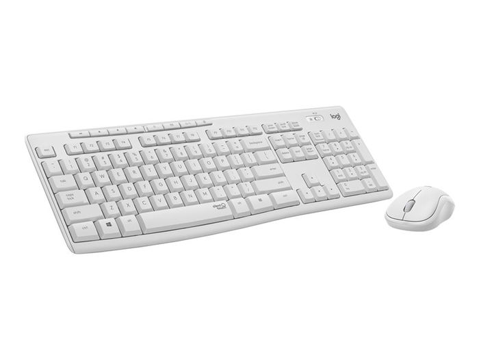 Logitech Kit Teclado y Ratón Inalámbricos MK295 Francés Blanco, Conexión 2.4 GHz, Receptor Unifying, Teclado a Prueba de Salpicaduras, Silencioso, Batería de Larga Duración