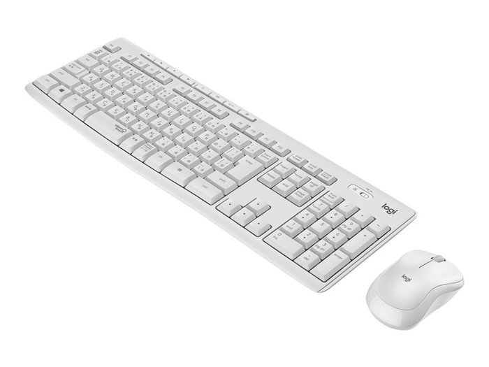 Logitech Kit Teclado y Ratón Inalámbricos MK295 Francés Blanco, Conexión 2.4 GHz, Receptor Unifying, Teclado a Prueba de Salpicaduras, Silencioso, Batería de Larga Duración