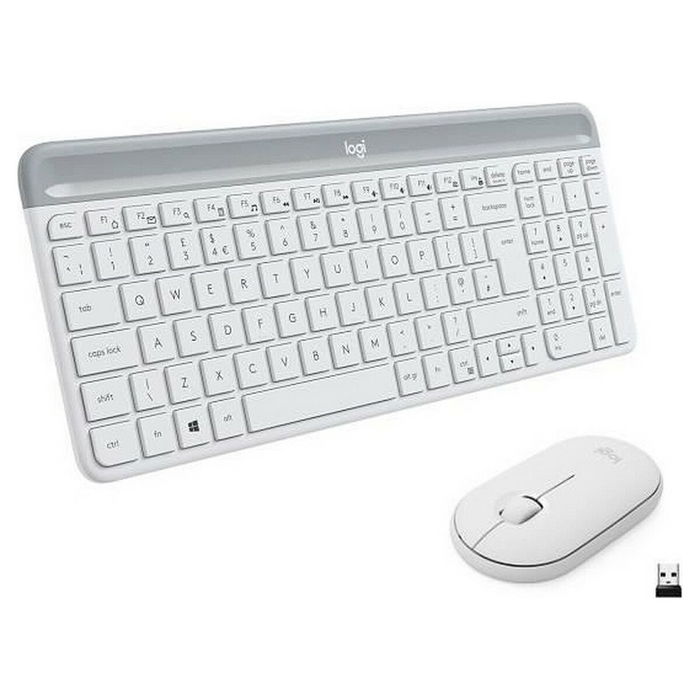 Teclado y Ratón Logitech MK470 Blanco Francés AZERTY