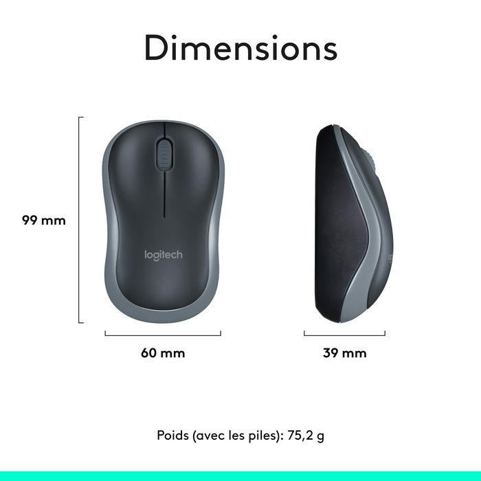 Logitech MK270 Combo de Teclado y Ratón Inalámbrico con Distribución Francesa AZERTY