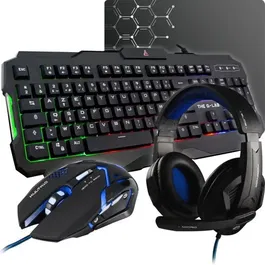The G-Lab COMBO ARGON Teclado Retroiluminado + Mouse Recubrimiento Suave + Auriculares KORP 100 + Alfombrilla Antideslizante Gaming