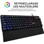 The G-Lab Teclado Mecánico KEYZ CARBON Evolution Retroiluminado Switch Blues Reposamanos Negro