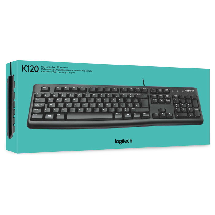 Logitech K120 Teclado USB AZERTY Francés Negro
