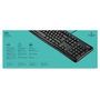 Logitech K120 Teclado USB AZERTY Francés Negro