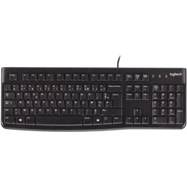 Logitech Teclado K120 Business con Cable USB QWERTY Resistente al Agua Teclas Robustas Plug and Play para PC
