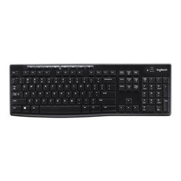 Logitech K270 - Teclado Inalámbrico Francés (AZERTY) con Receptor Unifying USB, Teclas Multimedia y Resistente a Salpicaduras - Para Windows