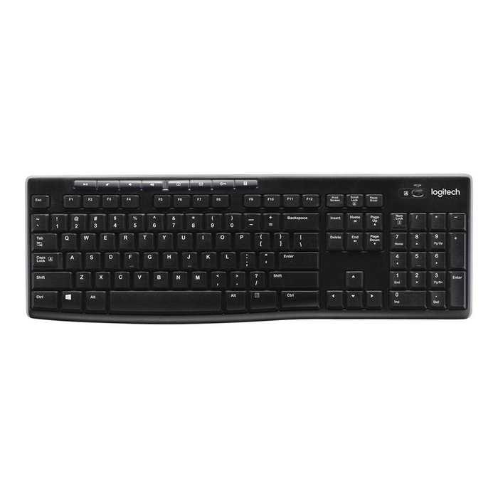 Logitech K270 - Teclado Inalámbrico Francés (AZERTY) con Receptor Unifying USB, Teclas Multimedia y Resistente a Salpicaduras - Para Windows Logitech K270 - Teclado Inalámbrico Francés (AZERTY) con Receptor Unifying USB, Teclas Multimedia y Resistente a Salpicaduras - Para Windows