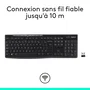 Logitech K270 Teclado Inalámbrico AZERTY Francés Negro