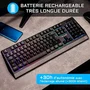 The G-Lab KEYZ TUNGSTEN Teclado Inalámbrico para Juegos, Compatible PC y Playstation, Diseño AZERTY Francés
