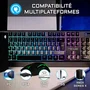 The G-Lab KEYZ TUNGSTEN Teclado Inalámbrico para Juegos, Compatible PC y Playstation, Diseño AZERTY Francés