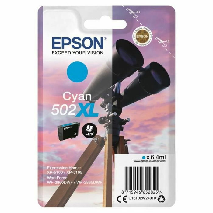 Epson 502XL Cartucho de Tinta Cian XL Epson 502XL Cartucho de Tinta Cian XL