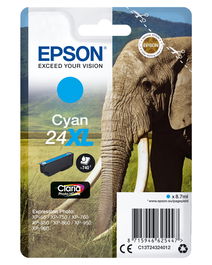 Epson Claria Photo HD Ink Cartucho Cian 24XL Expression Photo XP-760/950