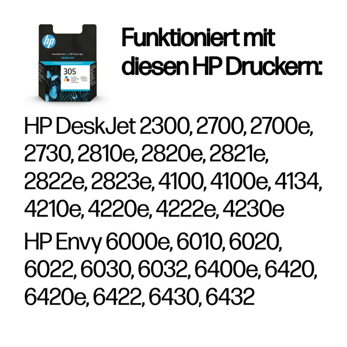 HP 305 Cartucho de Tinta Tricolor Original HP 305 Cartucho de Tinta Tricolor Original