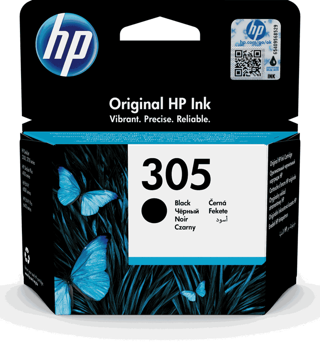 HP Cartucho de tinta 305 Negro Original HP Cartucho de tinta 305 Negro Original