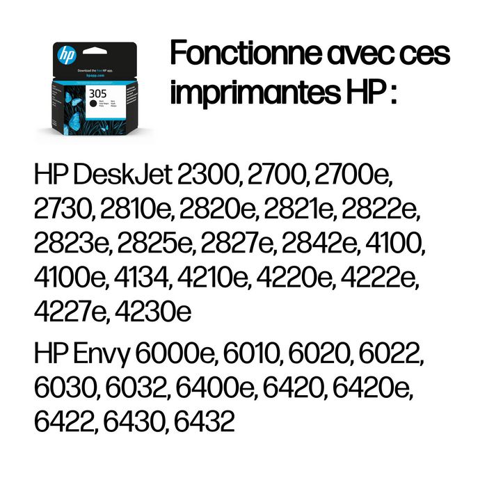 HP 305 Cartucho de tinta negro HP 305 Cartucho de tinta negro