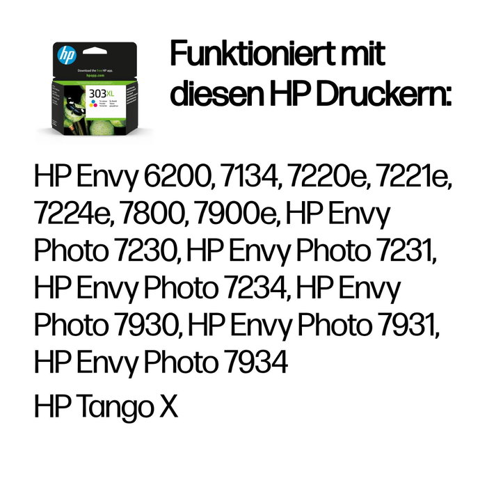 HP 303XL Cartucho de Tinta Tricolor Original