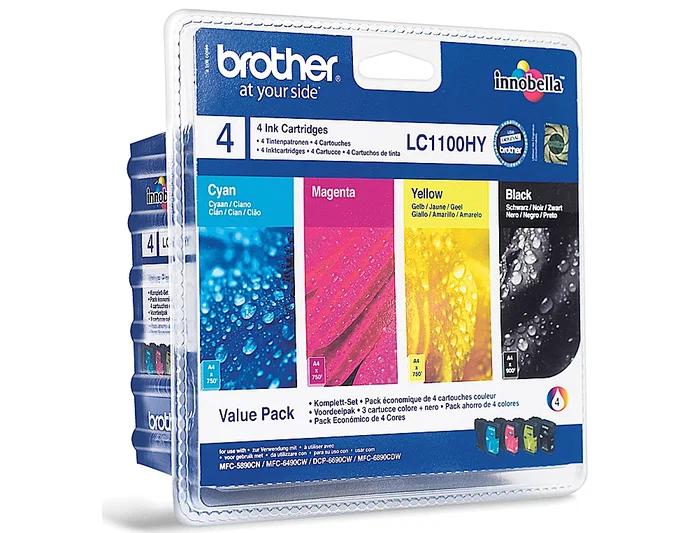 Brother LC1100HYVALBP Multipack de 4 Cartuchos de Tinta Alta Capacidad Brother LC1100HYVALBP Multipack de 4 Cartuchos de Tinta Alta Capacidad