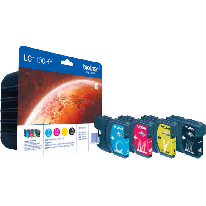 Brother LC1100HYVALBP Multipack de 4 Cartuchos de Tinta Alta Capacidad Brother LC1100HYVALBP Multipack de 4 Cartuchos de Tinta Alta Capacidad