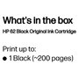 HP 62 Negro Cartucho de Tinta Original Estándar