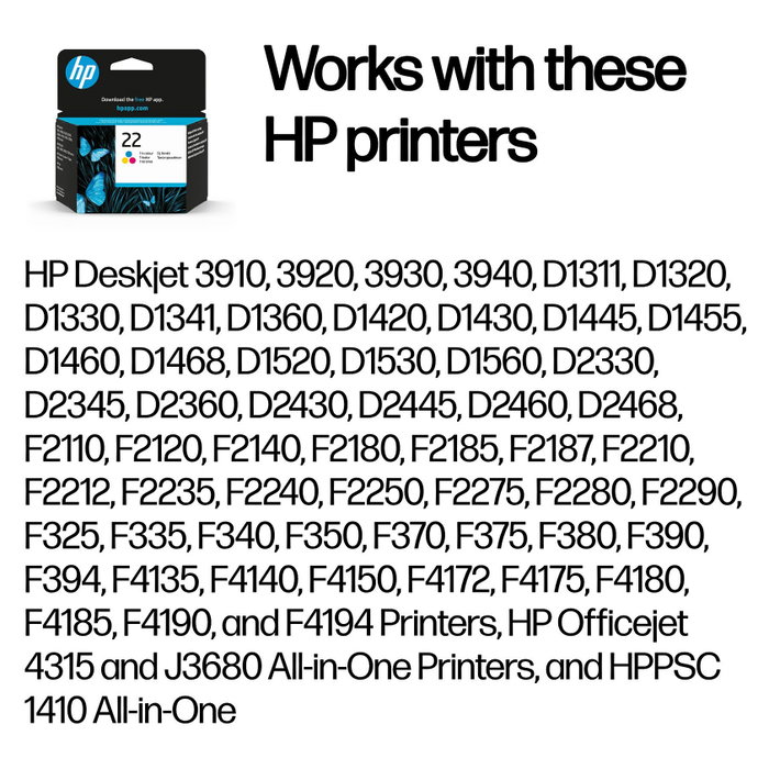 HP Cartucho de Tinta 22 Tricolor (C9352AE) Original