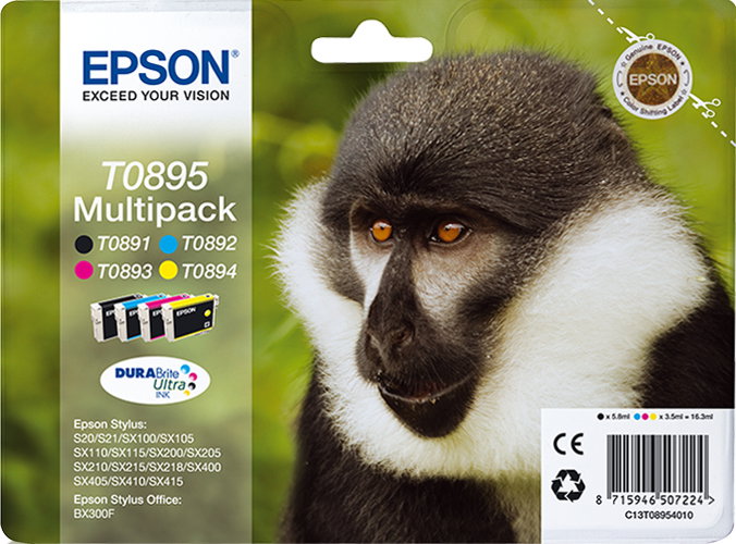 Epson Stylus S20/SX105/SX205/405 Multipack (T089140+240+340+440) Epson Stylus S20/SX105/SX205/405 Multipack (T089140+240+340+440)
