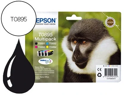 Epson T0895 Multipack DURABrite Ultra (BK/C/M/Y) C13T08954010 Epson T0895 Multipack DURABrite Ultra (BK/C/M/Y) C13T08954010