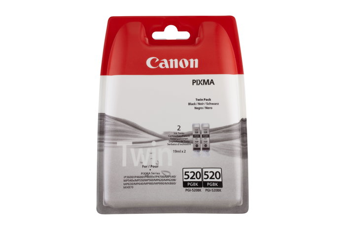 Canon PGI-520BK Twin Pack Negro