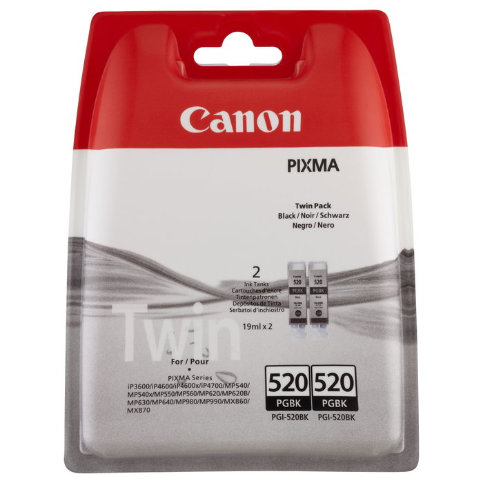 Canon PGI-520BK Twin Pack Negro
