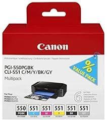 Canon Multipack de Cartuchos PGI-550 y CLI-551 (6 colores) Canon Multipack de Cartuchos PGI-550 y CLI-551 (6 colores)