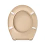 Cedo Tapa de inodoro Long Beach beige 46x38,3x4,9cm. Universal, resina termoendurecible, anti-rayado, no amarillea, montaje rápido.